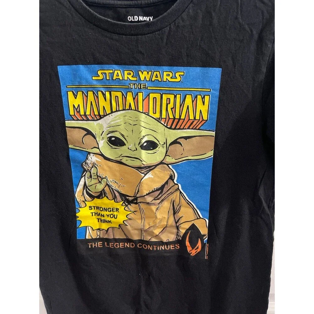 Old Navy Star Wars The Mandalorian T Shirt Black Size XL (14-16)